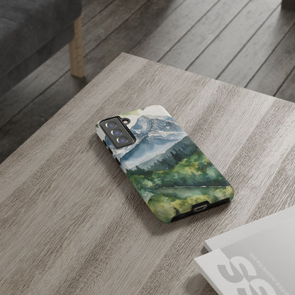 Watercolor Alpine Mountainscape - Samsung Galaxy Case