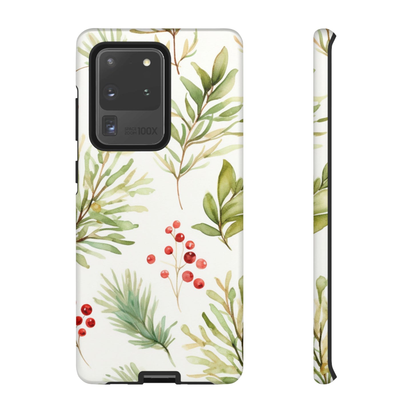 Winter Greenery & Berry Watercolor – Samsung Galaxy Series Case