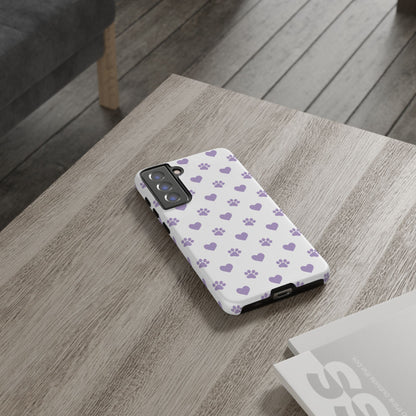 Paw Prints & Hearts – Samsung Galaxy Case, Cute and Durable Design