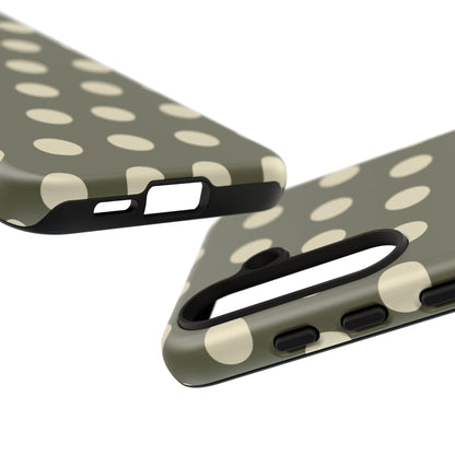 Vintage Green & Cream Polka Dots – Samsung Galaxy Case