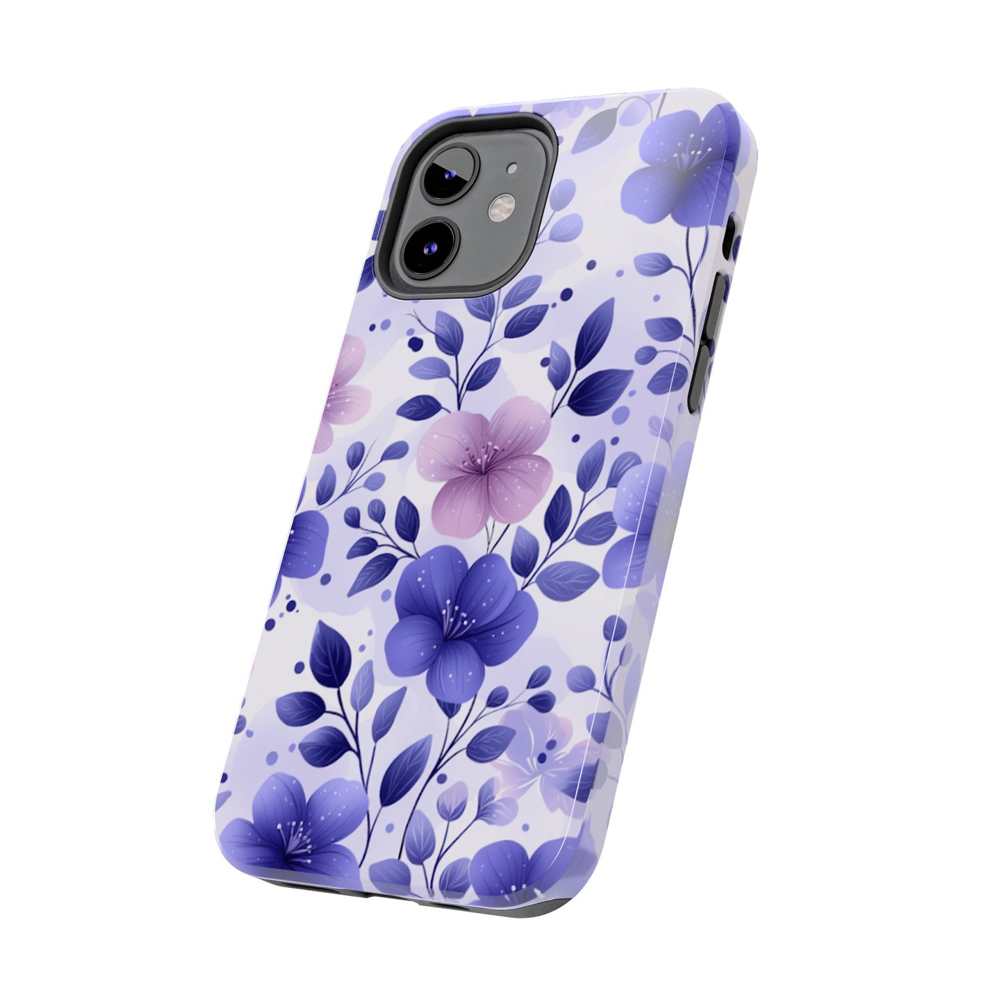 Purple Floral iPhone Case – Durable Protection with Elegant Flower Design - BOGO Cases