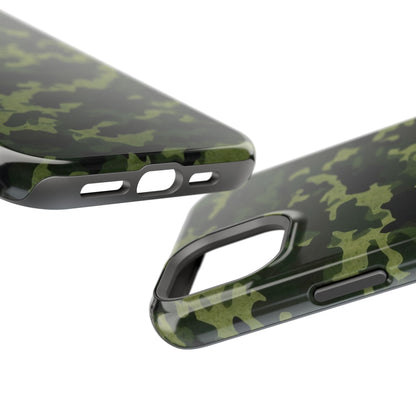 Dark Green Camouflage – MagSafe iPhone Case, Slim and Drop-Resistant