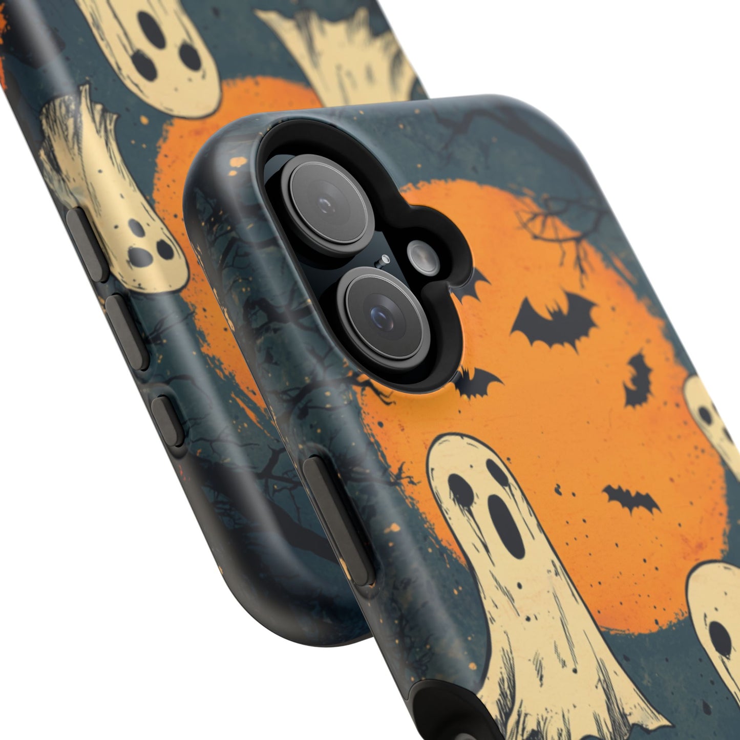 Haunted Ghosts & Full Moon MagSafe iPhone Case – Spooky Halloween Design