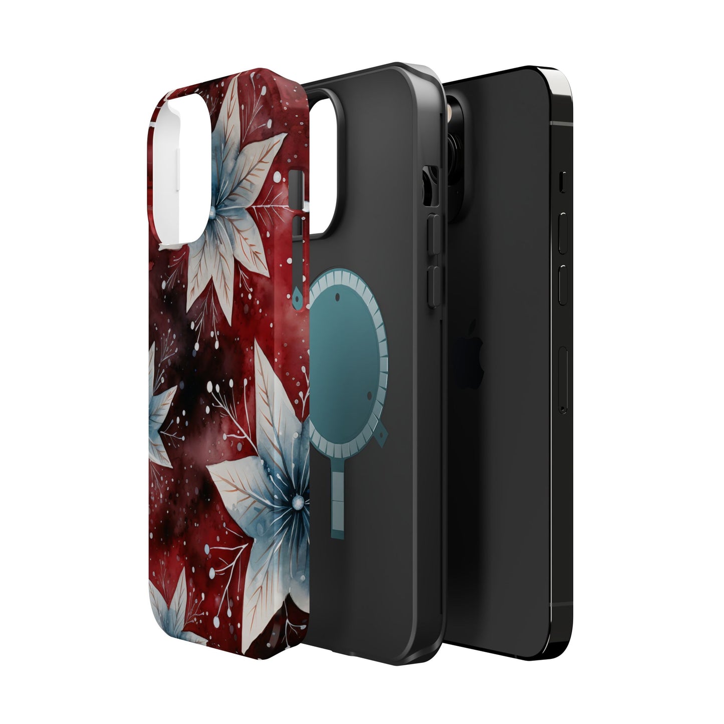 Winter Bloom Poinsettia – MagSafe iPhone Case