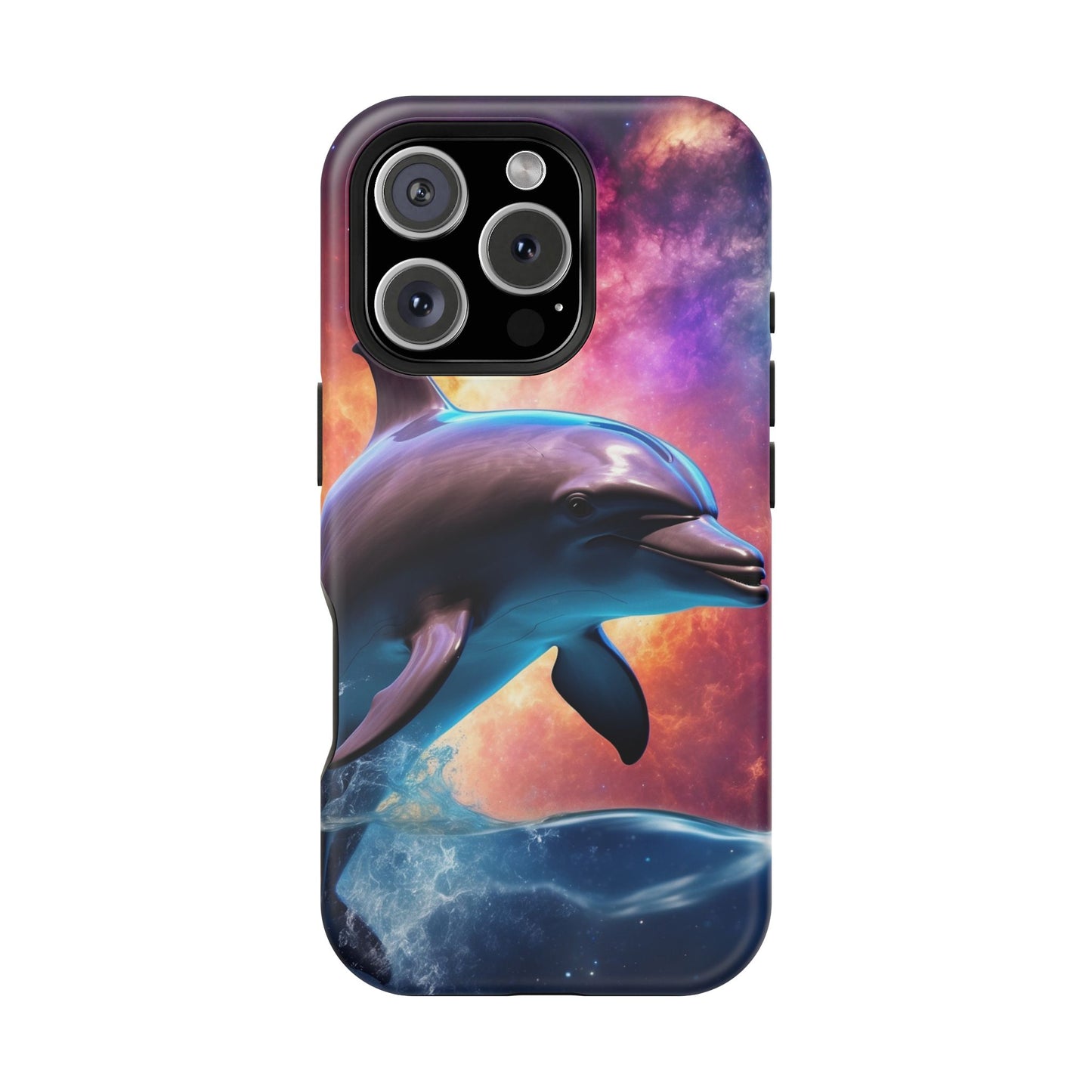 Cosmic Dolphin Galaxy Art - MagSafe-Compatible Case