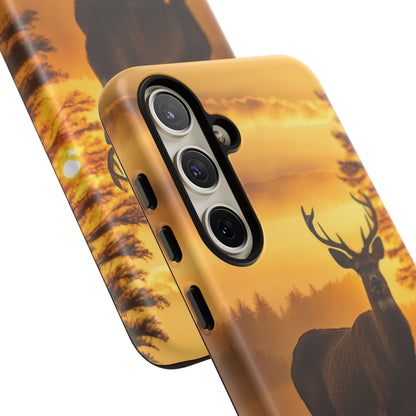 Sunset Majesty: Regal Stag – Samsung Galaxy Case