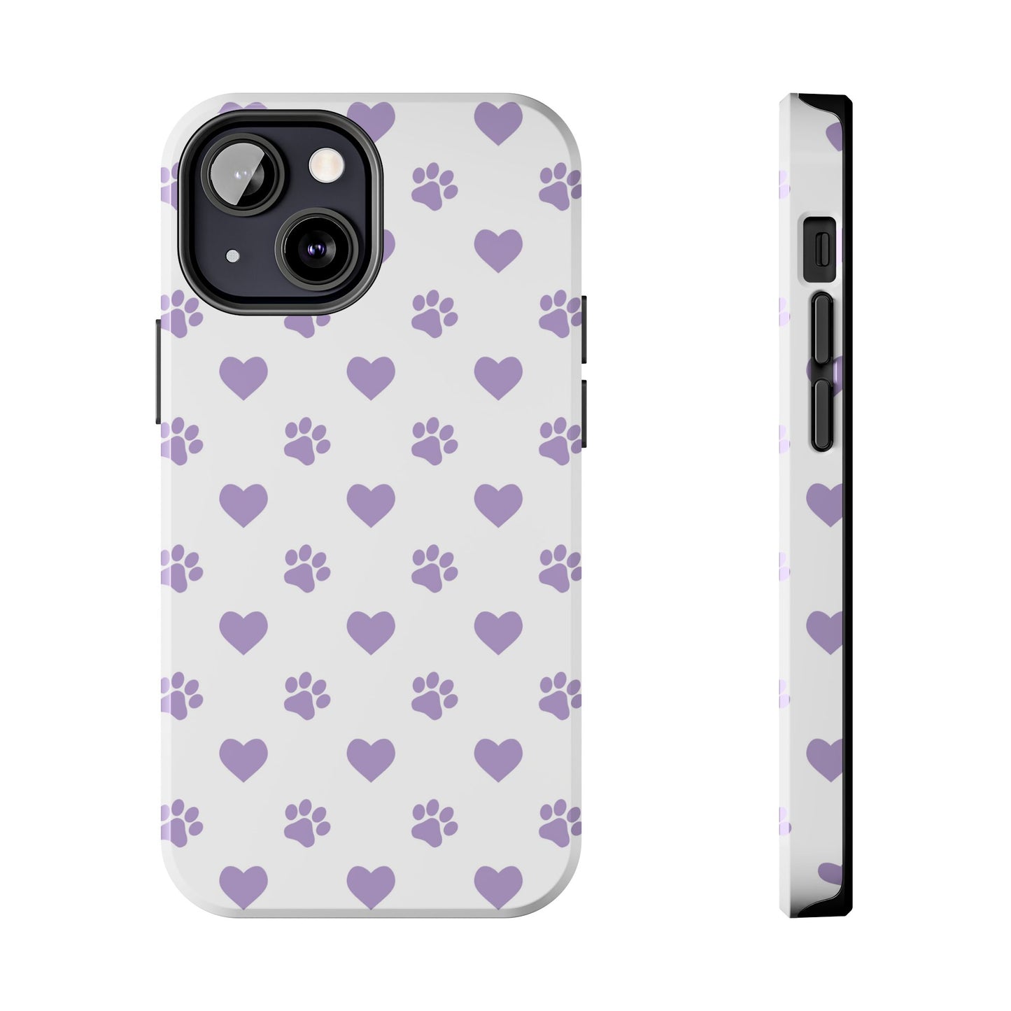 Paw Prints & Hearts – Cute and Durable iPhone Case for Animal Lovers