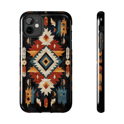 Southwestern Arrow & Diamond Tough iPhone Case – Bold Tribal Design, Dual - Layer Protection - BOGO Cases