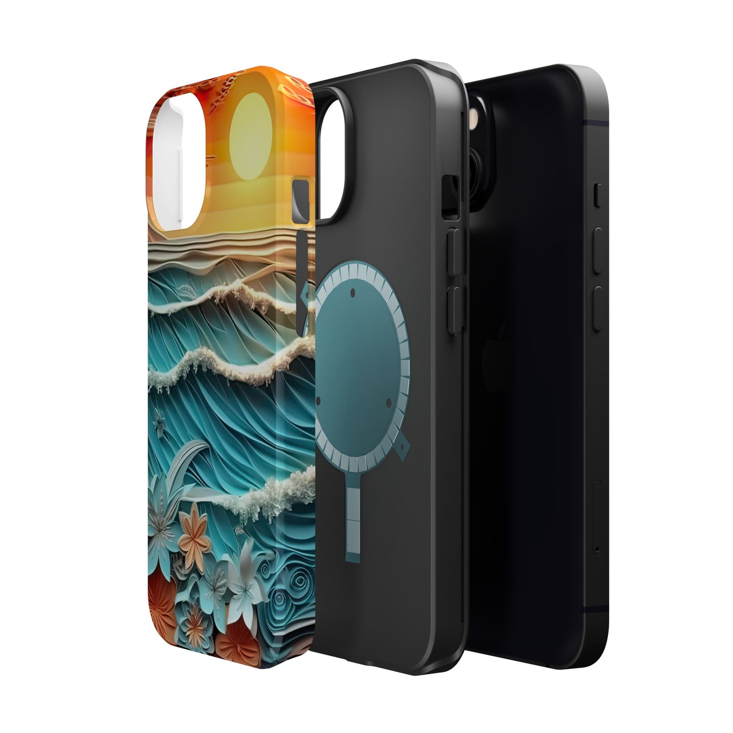 Tropical Sunset Paper Art Ocean – iPhone Series Case