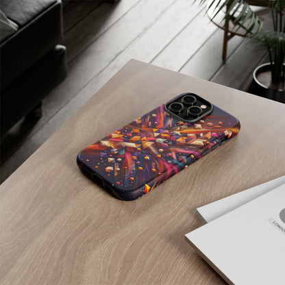 Vibrant Geometric Case | Futuristic Cosmic Art