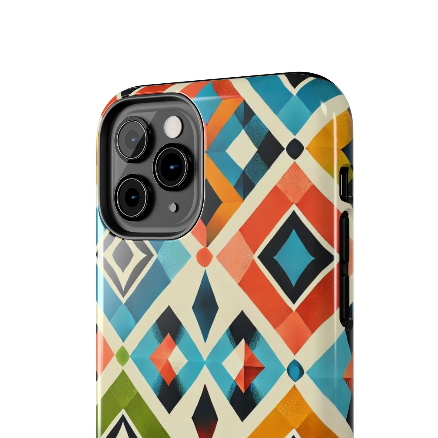 Harlequin Geometric iPhone Case - Vibrant Abstract Protective Cover