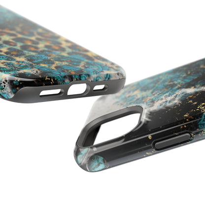 Turquoise Paisley Cowhide Leopard - MagSafe iPhone Series Case