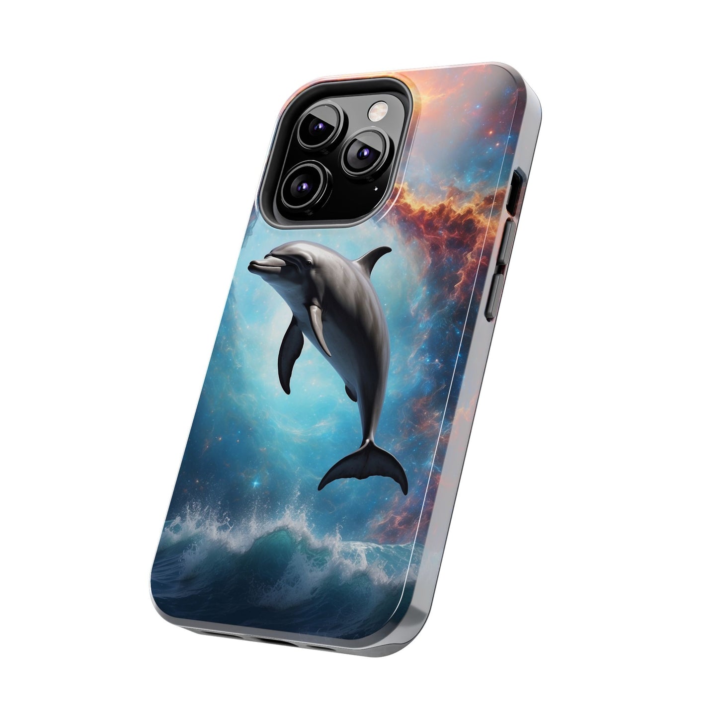 Cosmic Dolphin Space Vibes - iPhone Case