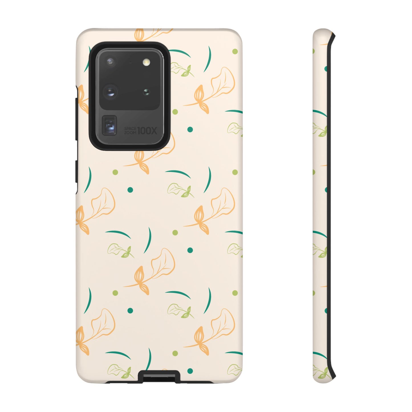 Soft Pastel Abstract Floral Tough Samsung Galaxy Case – Playful Minimalist Design with Dual-Layer Protection