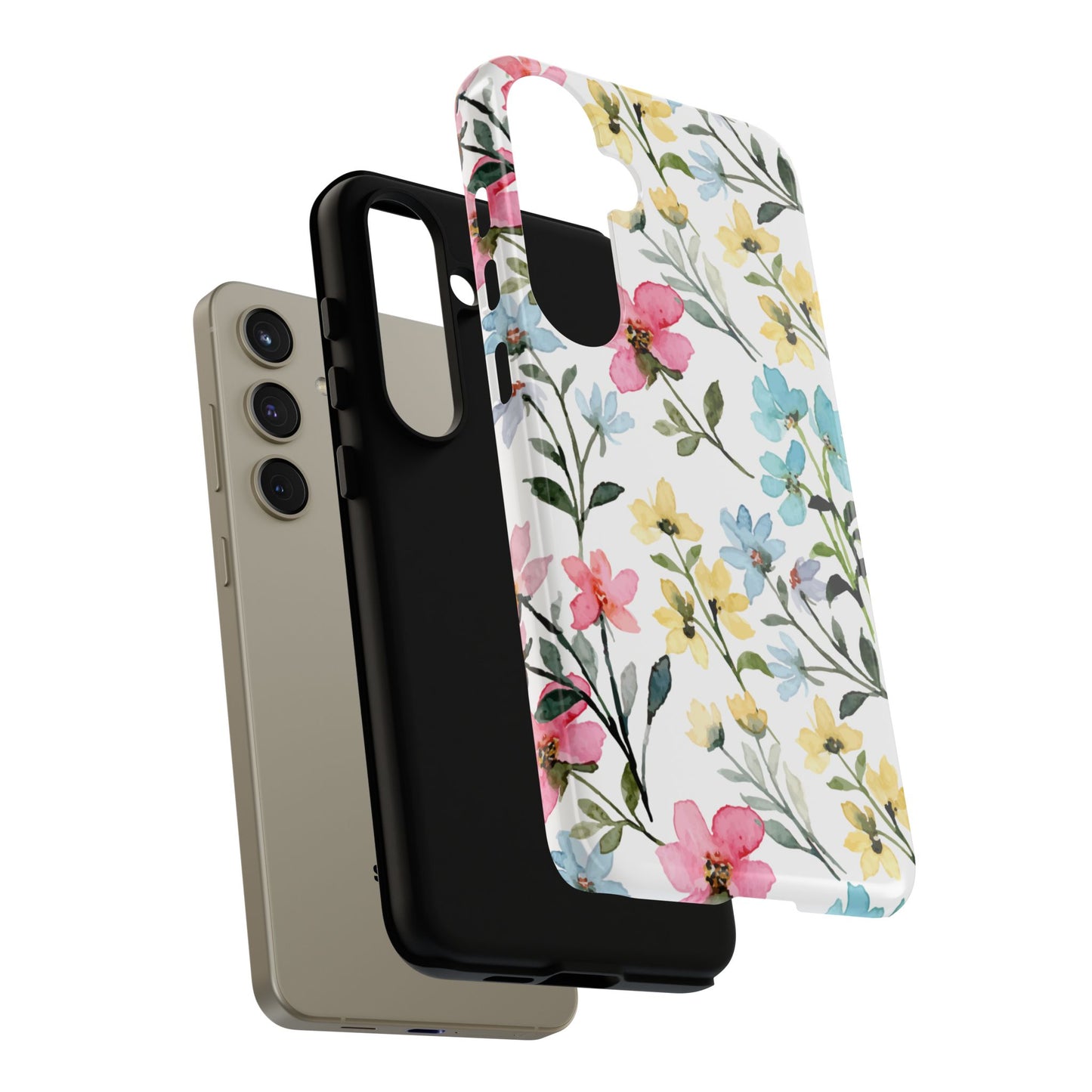 Watercolor Floral Bliss – Samsung Galaxy Case with Pastel Flower Design