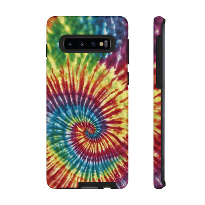 Colorful Retro Tie-Dye Samsung Galaxy Case – Spiral Rainbow Design