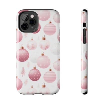 iPhone Case: Merry in Pink – Christmas Balls