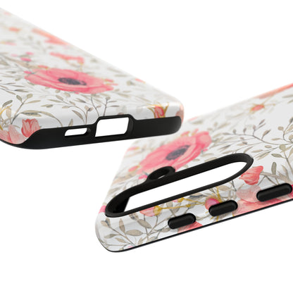 Pink Floral Watercolor Samsung Galaxy Case – Elegant Blossom Design