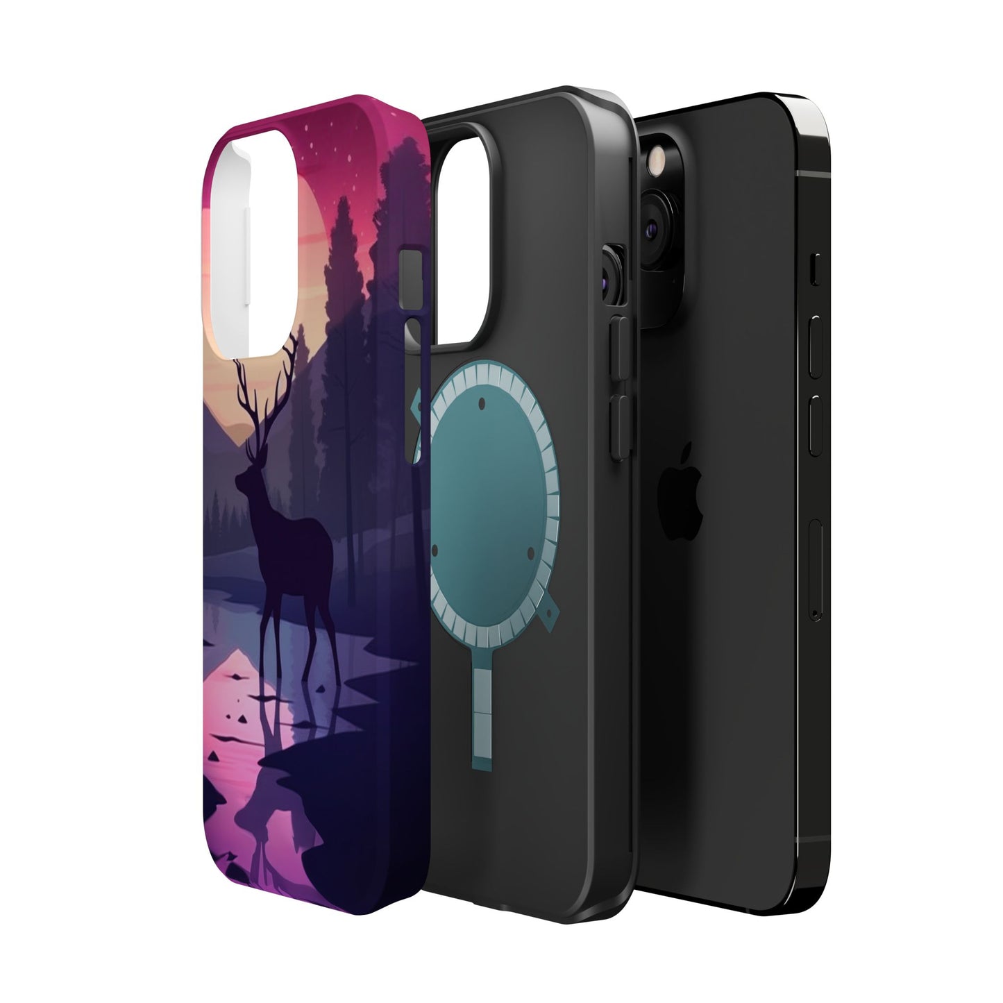 Twilight Elegance: Stag Reflection – MagSafe iPhone Case