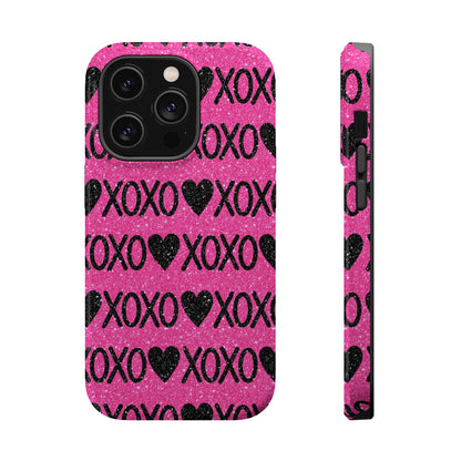 XOXO Glitter Hearts MagSafe Case