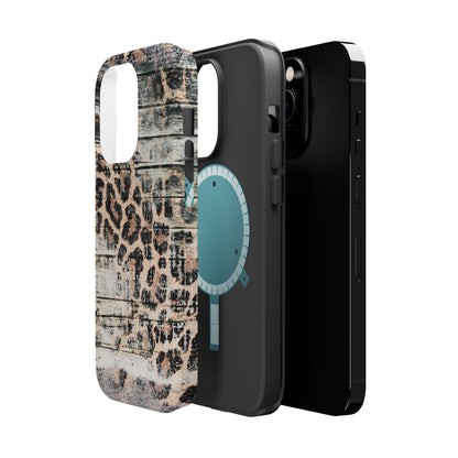 Rustic Leopard Wood Print - MagSafe iPhone Series Case