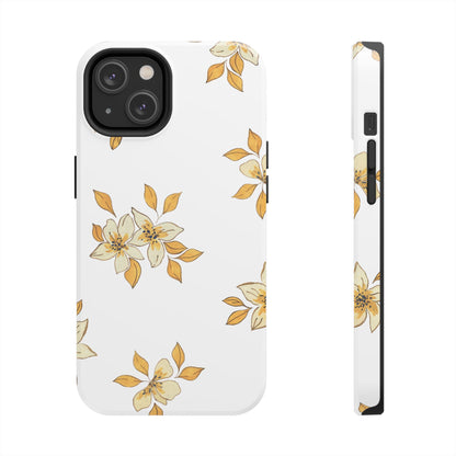 Delicate Yellow Blossom iPhone Case – Minimalist Floral Design with Matte Finish