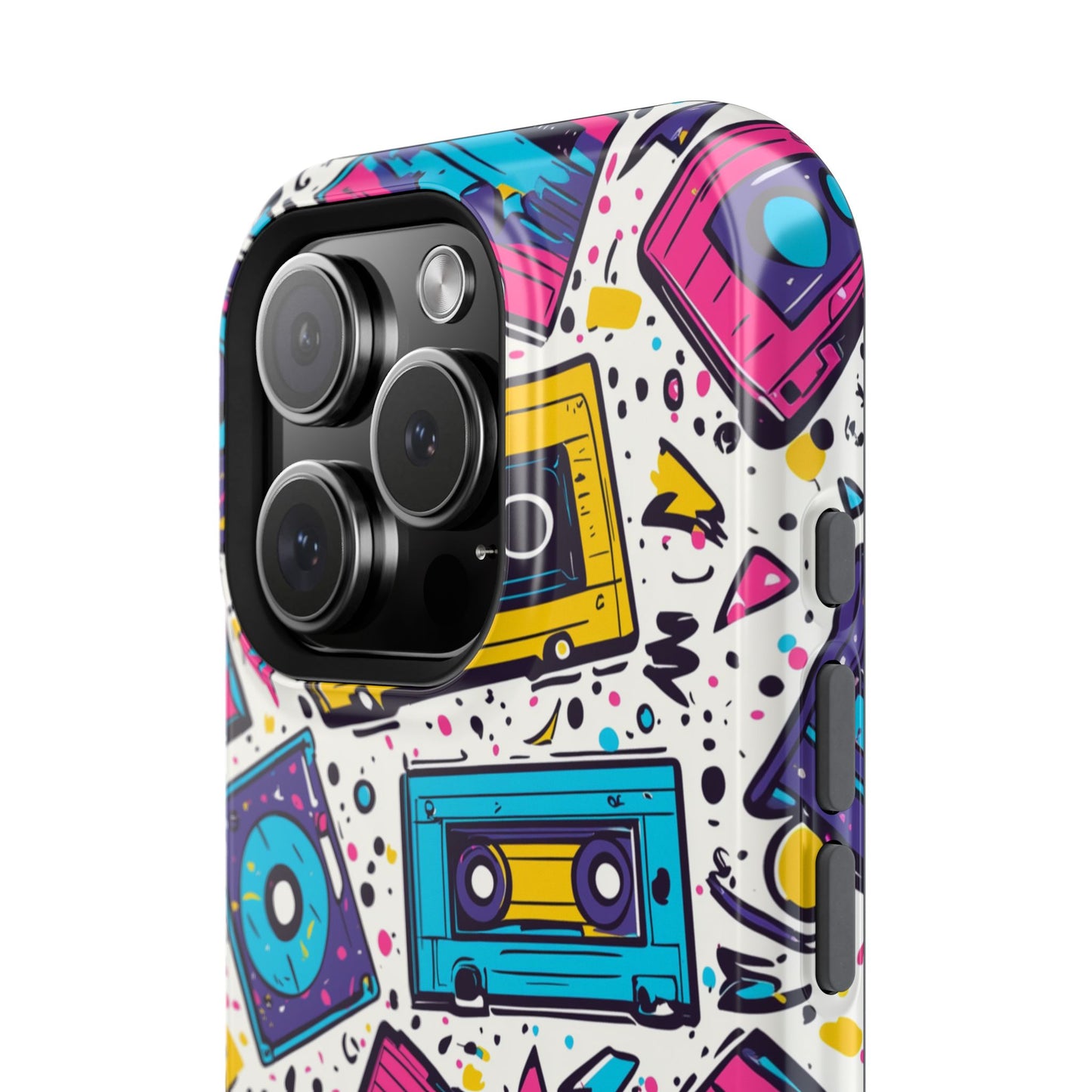 Retro Cassette Vibes Tough MagSafe iPhone Case – Bold 80s Tape Design, Shockproof Protection