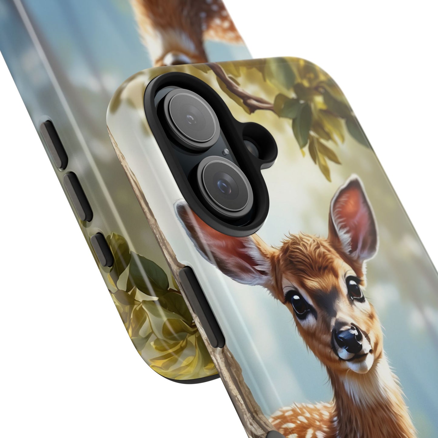 Whimsical Fawn in a Sunlit Forest iPhone Case