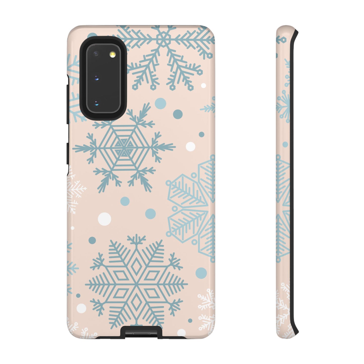 Winter Snowflakes Samsung Galaxy Case – Shockproof, Smooth Matte Finish, Dual-Layer Protection