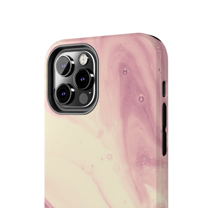 Blush Marble Glow – iPhone Case with Rose Gold & Pink Swirl Pattern