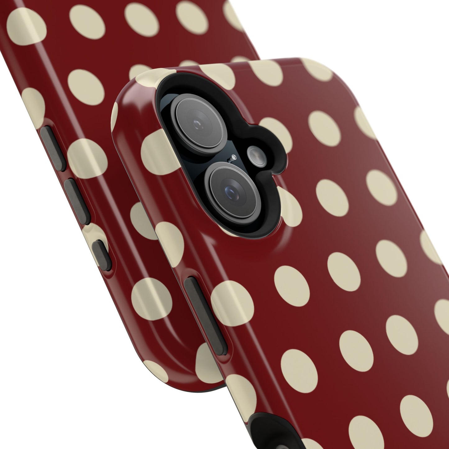 Classic Red & Cream Polka Dots - MagSafe iPhone Case