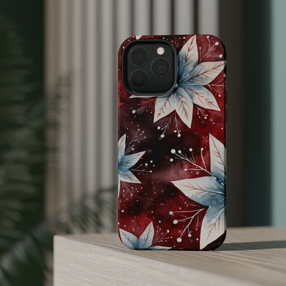 Winter Bloom Poinsettia – MagSafe iPhone Case