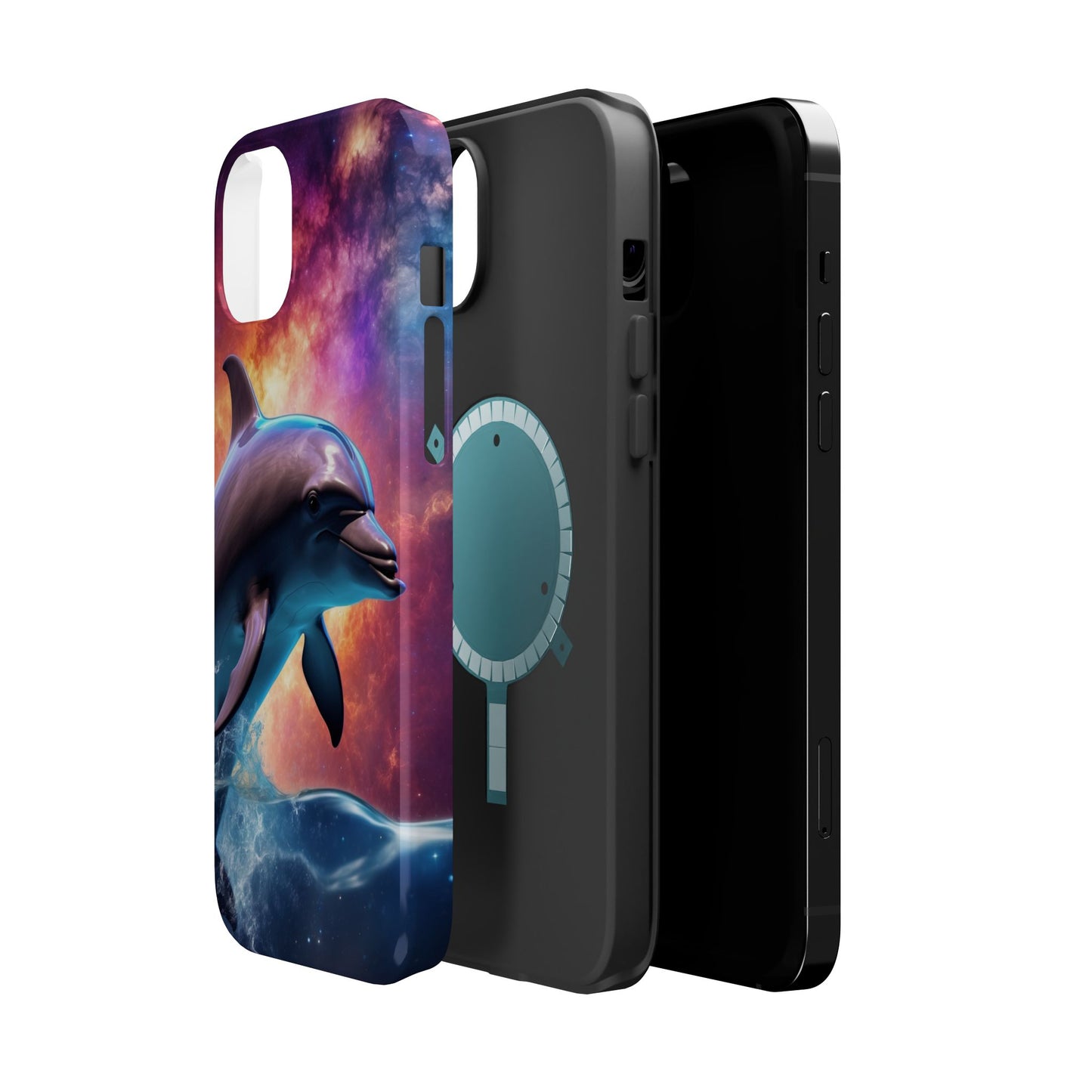 Cosmic Dolphin Galaxy Art - MagSafe-Compatible Case