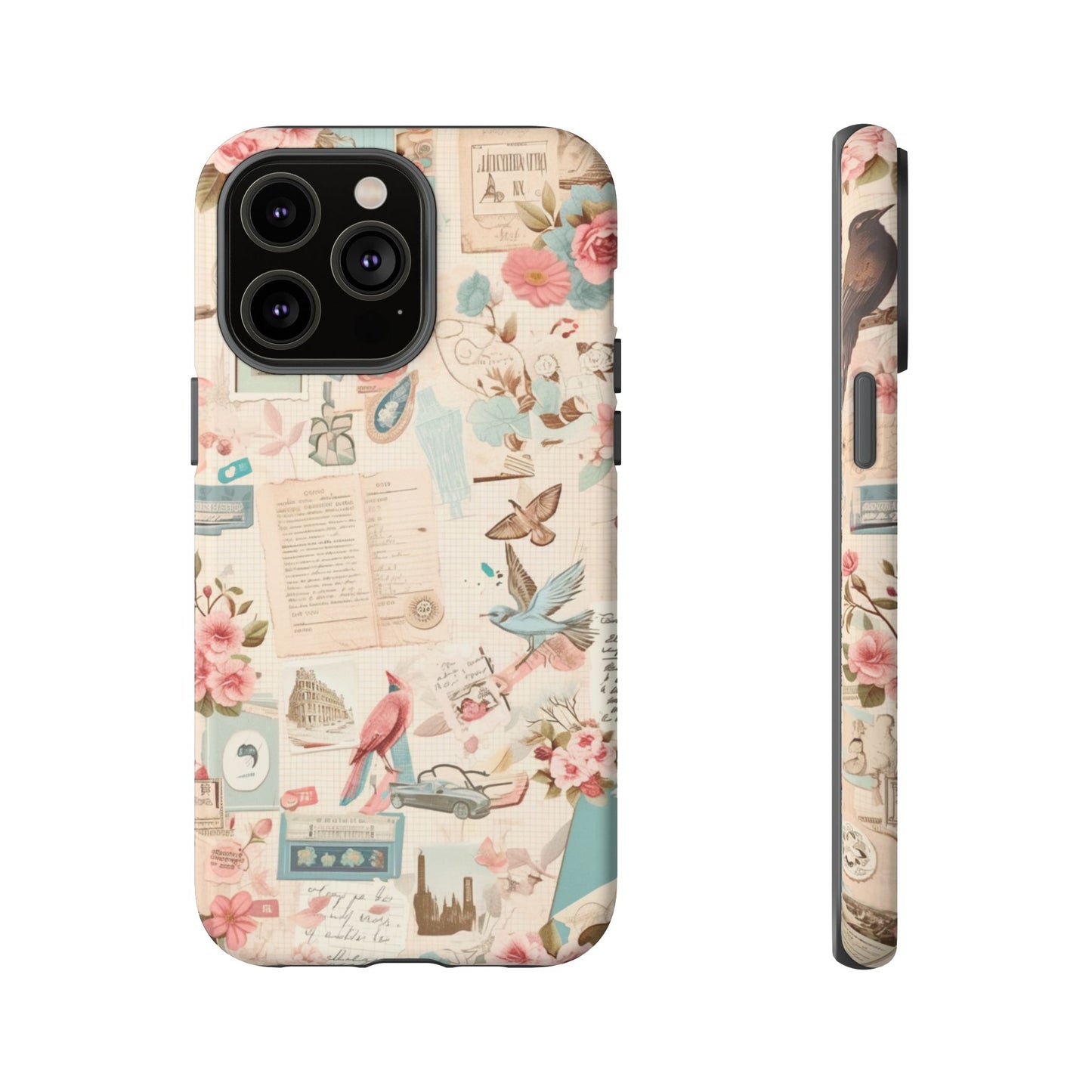 Vintage Collage iPhone Case - Retro Nostalgic Protective Cover