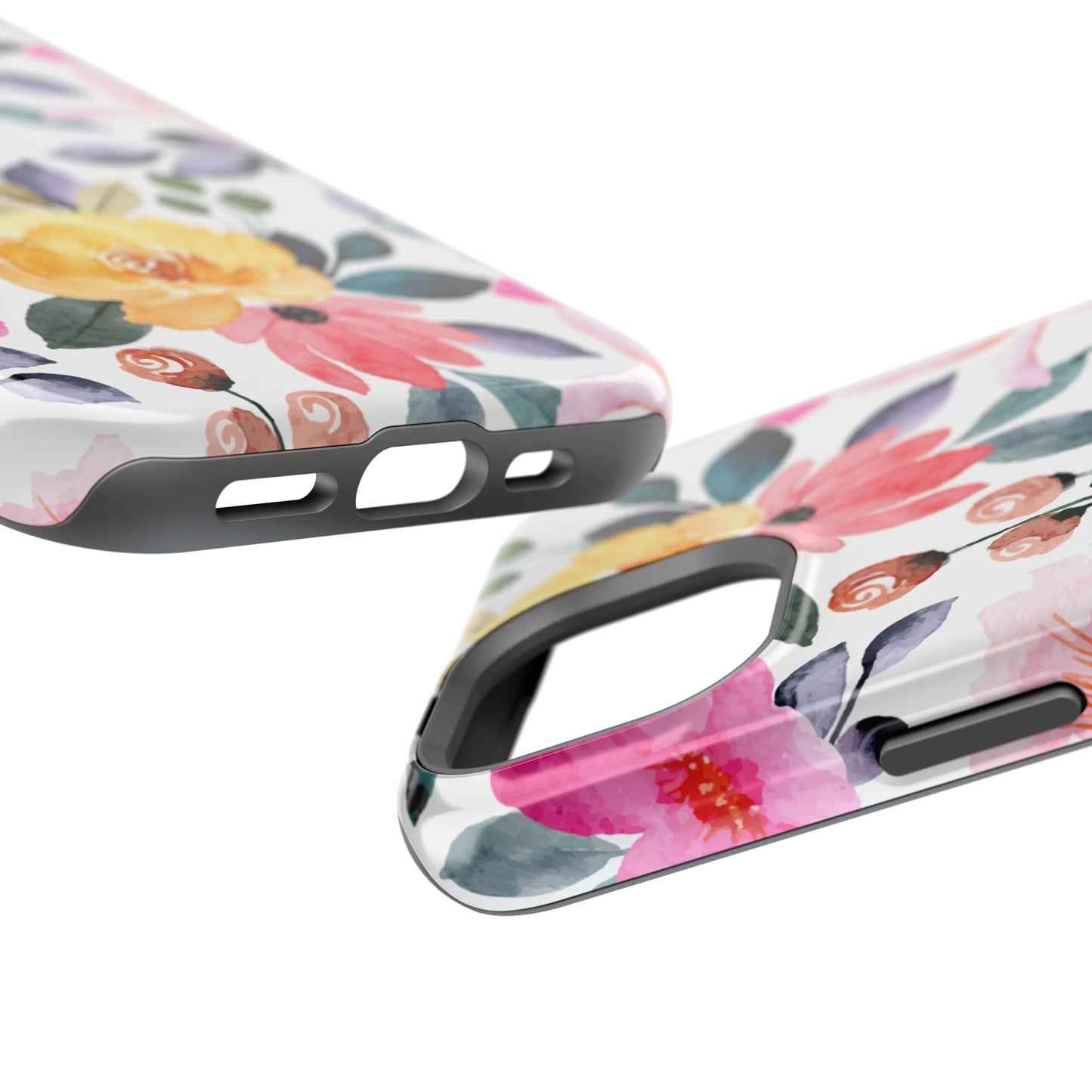 Blossoming Beauty – MagSafe Case with Pastel Floral Watercolor Design