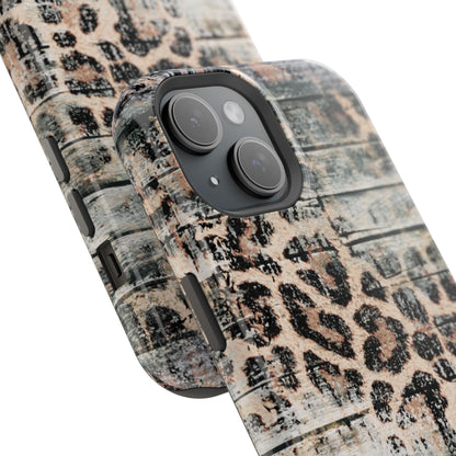 Rustic Leopard Wood Print - MagSafe iPhone Series Case