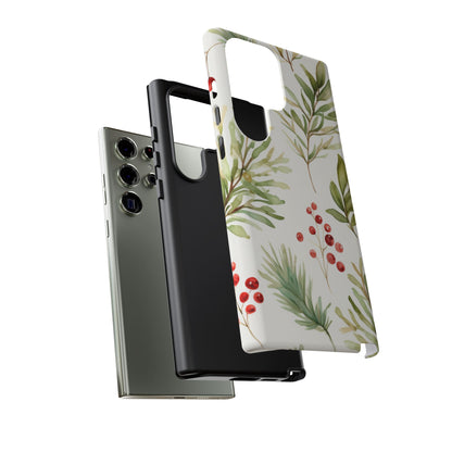 Winter Greenery & Berry Watercolor – Samsung Galaxy Series Case