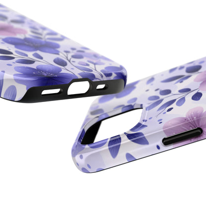 Purple Floral iPhone Case – Durable Protection with Elegant Flower Design - BOGO Cases