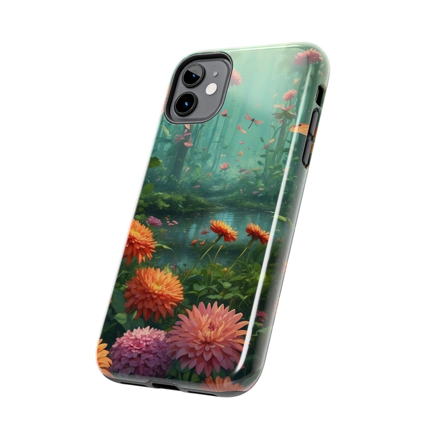 Enchanted Forest Dragonflies & Blossoms – iPhone Series Case