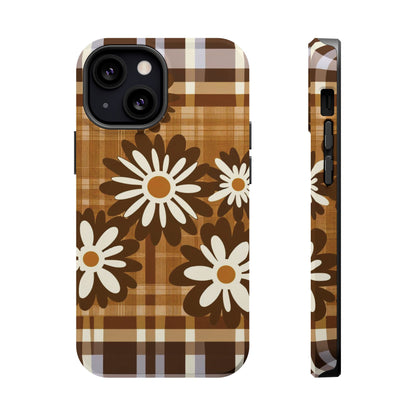 Rustic Bloom Plaid iPhone Case