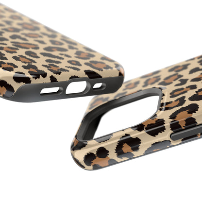 Wild Leopard Print Tough MagSafe iPhone Case – Bold Animal Pattern Design with Dual-Layer Protection