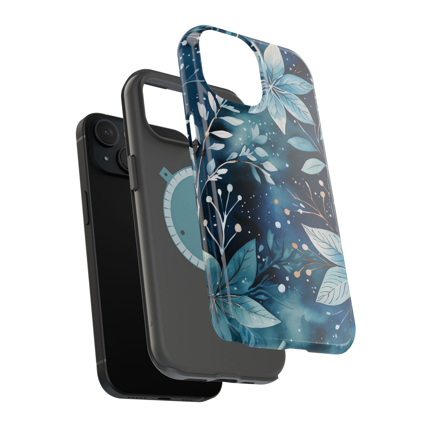 Midnight Frost Botanical – MagSafe iPhone Case