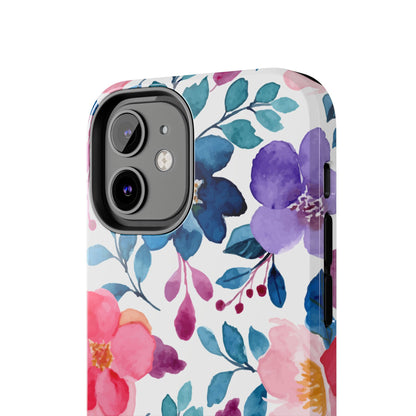 Mystic Bloom – iPhone Case with Elegant Watercolor Floral Design