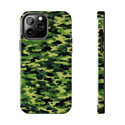 Green Woodland Camouflage – iPhone Case, Sleek and Durable Design