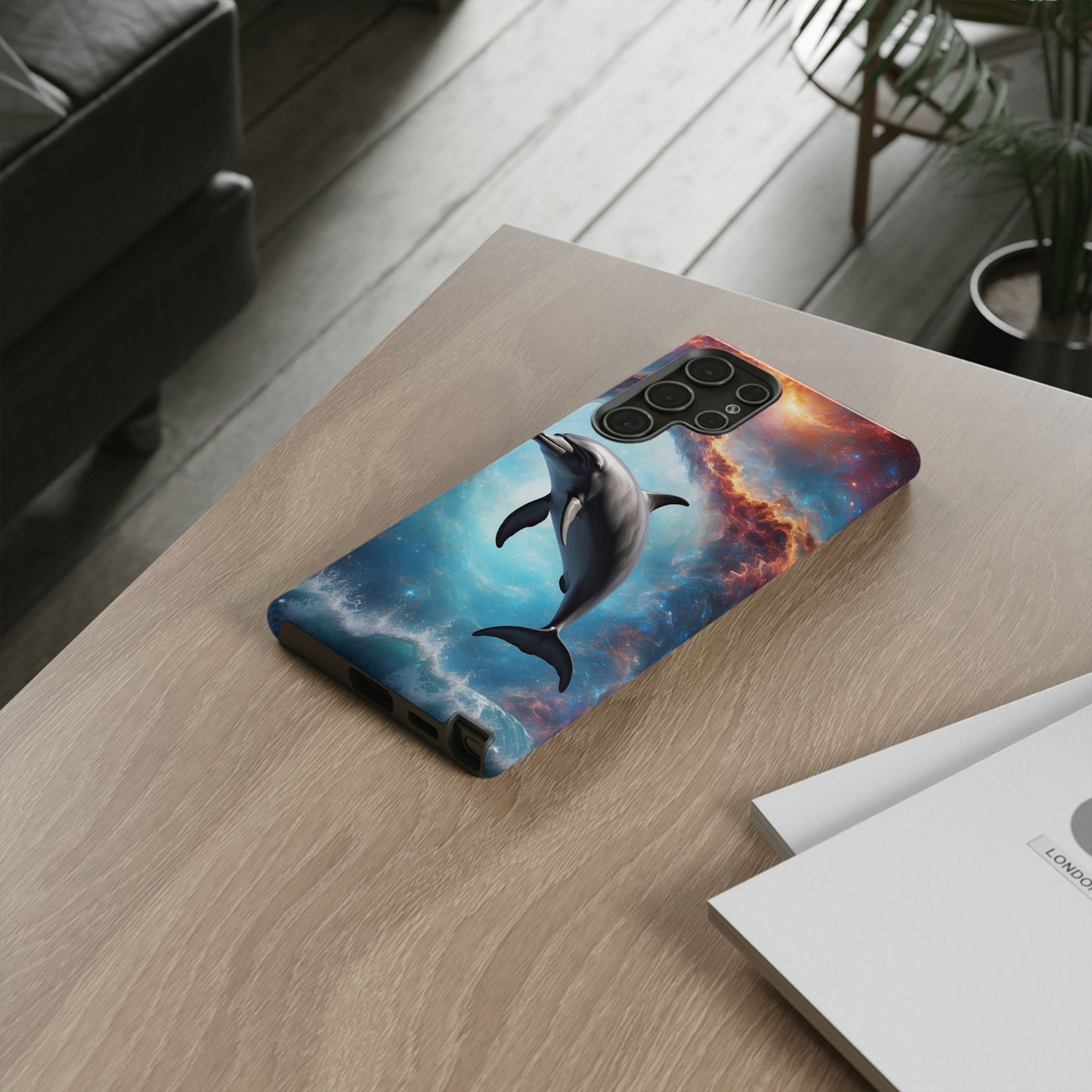 Cosmic Dolphin Space Vibes - Samsung Galaxy Case