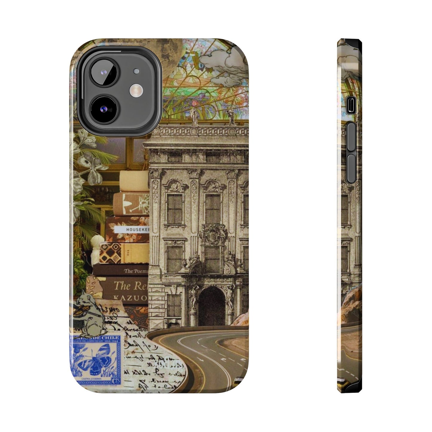 Whimsical Road Trip Collage iPhone Case – Dual - Layer Protection with Vintage Art and Adventure Design - BOGO Cases