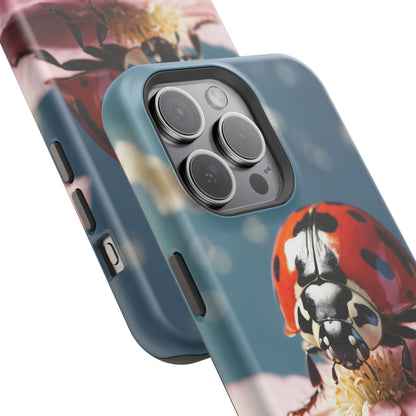 MagSafe iPhone Case: Floral Ladybug Delight