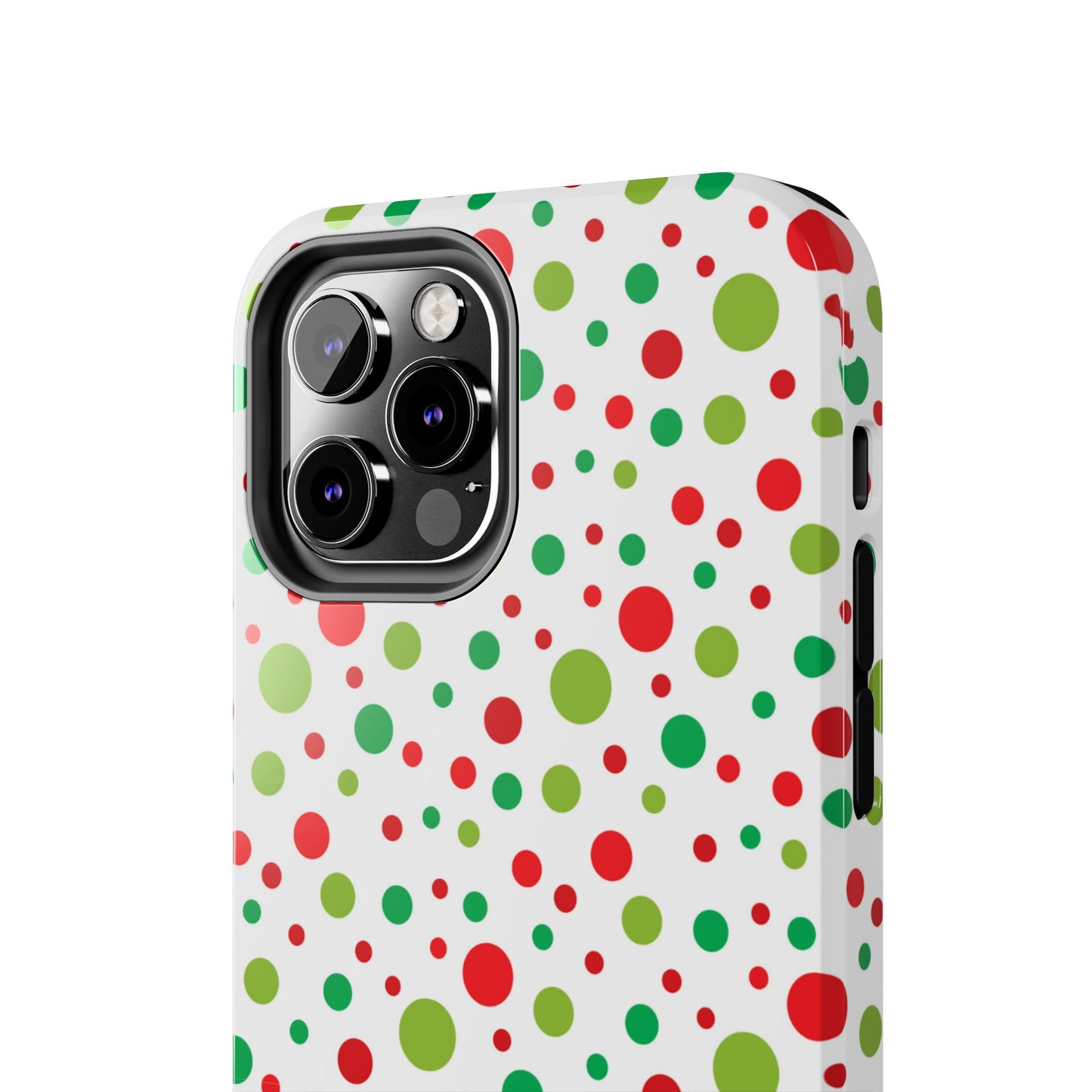 Red & Green Christmas Polka Dots – iPhone Case