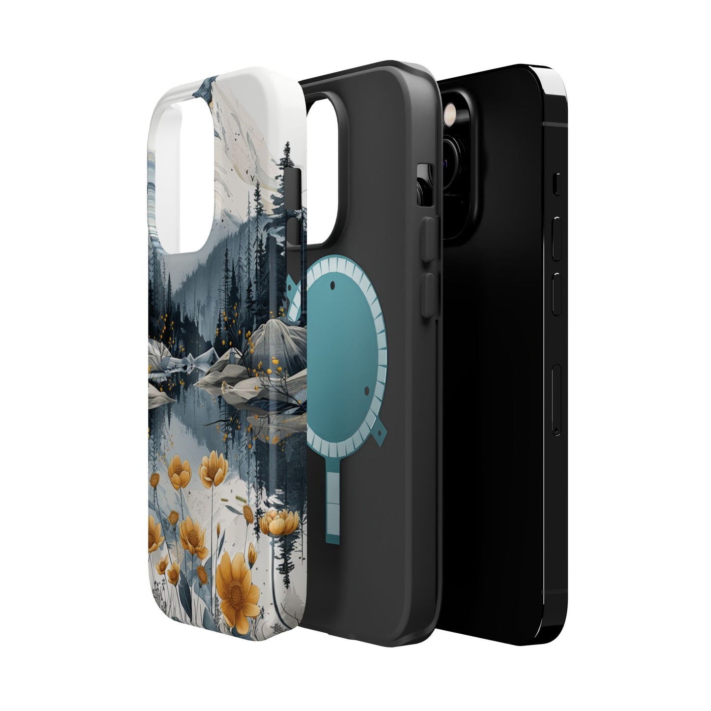 Silver Alpine Wildflower iPhone Case