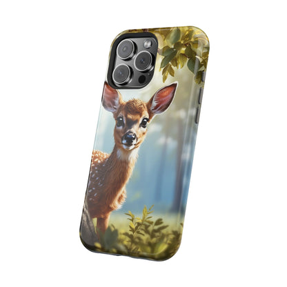 Whimsical Fawn in a Sunlit Forest MagSafe iPhone Case